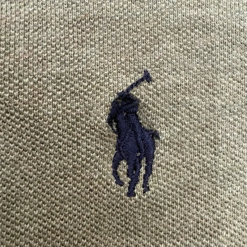 Vtg Polo By Ralph Lauren Polo Shirt Short Sleeve Solid Olive Gray Mens Sz L USA